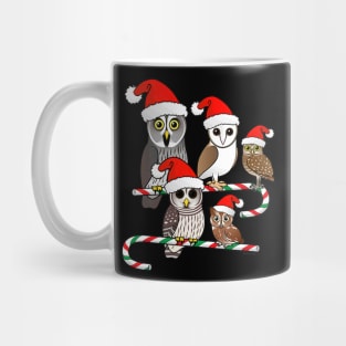 Cartoon Christmas Bird Owls Mug